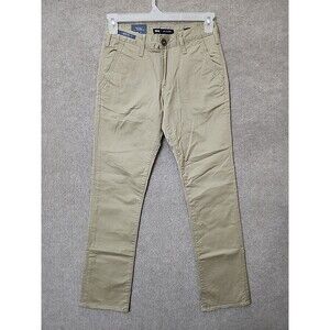 BKE Buckle Jake Straight Leg Chino Pants Mens 27x30 Khaki Comfort Stretch NEW